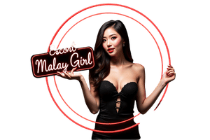 Escort Malay Girl Neon sign for "Escort Malay Girl" with a woman in a black dress KL Escort Girl Service