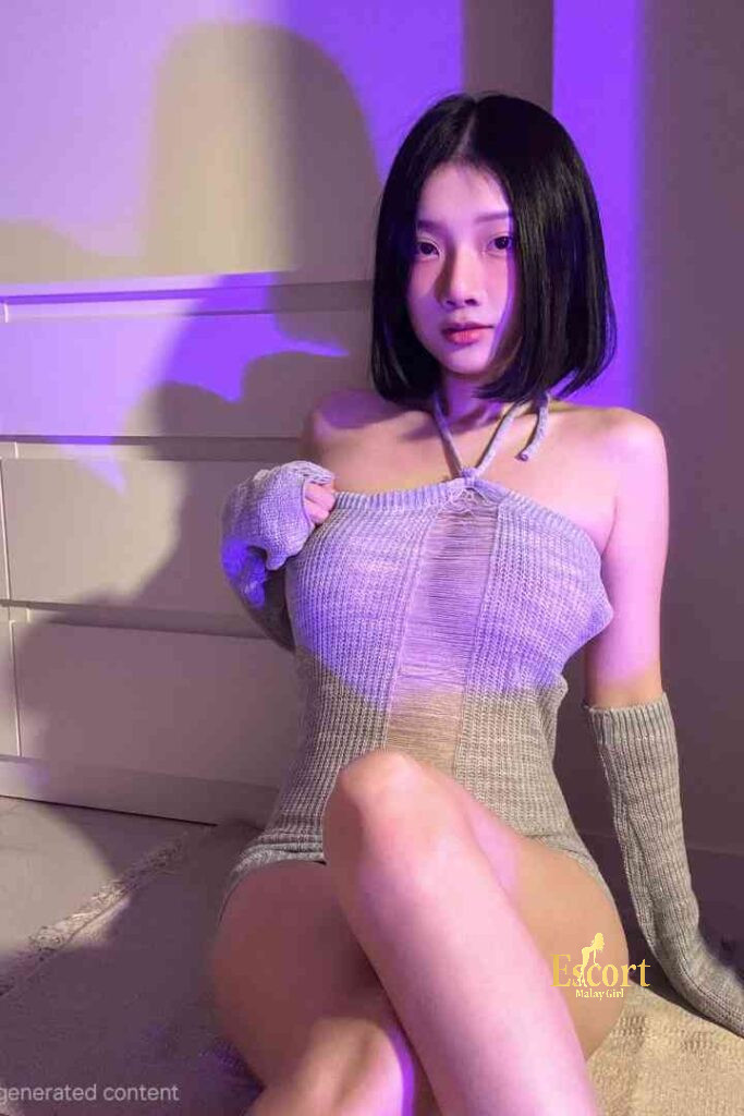 Escort Malay Girl LingLing Chinese escort in KL, alluring young woman in stylish outfit KL Escort Girl Service